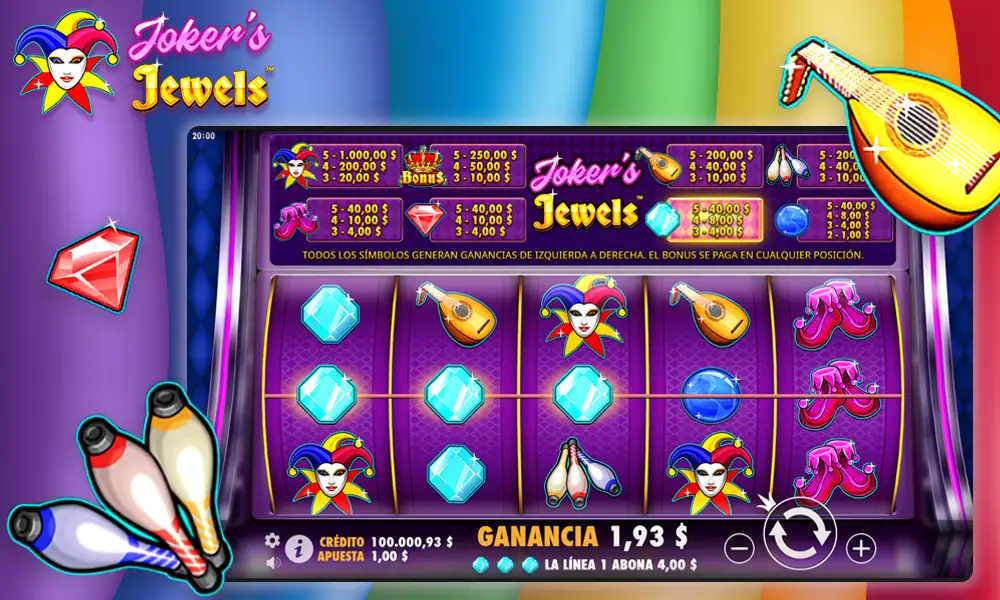 Características, jugabilidad y diseño de Joker Jewels